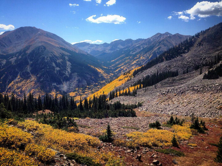 Hope pass fall foliage aspens in colorado