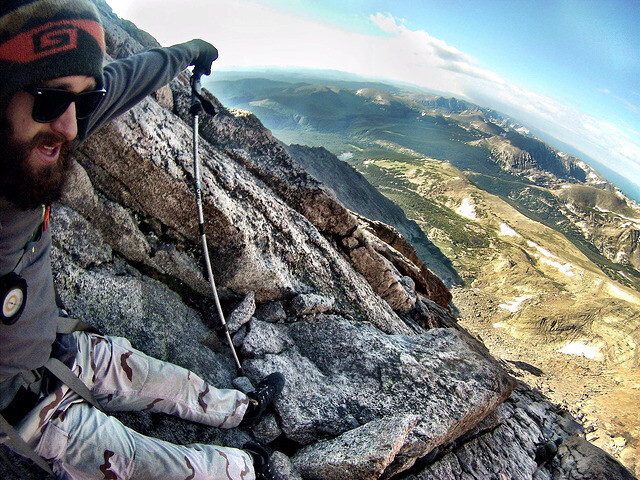 hiker wearing beanie on trail