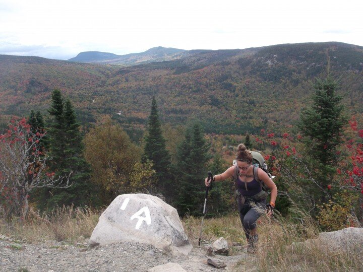 hiking with trekking poles