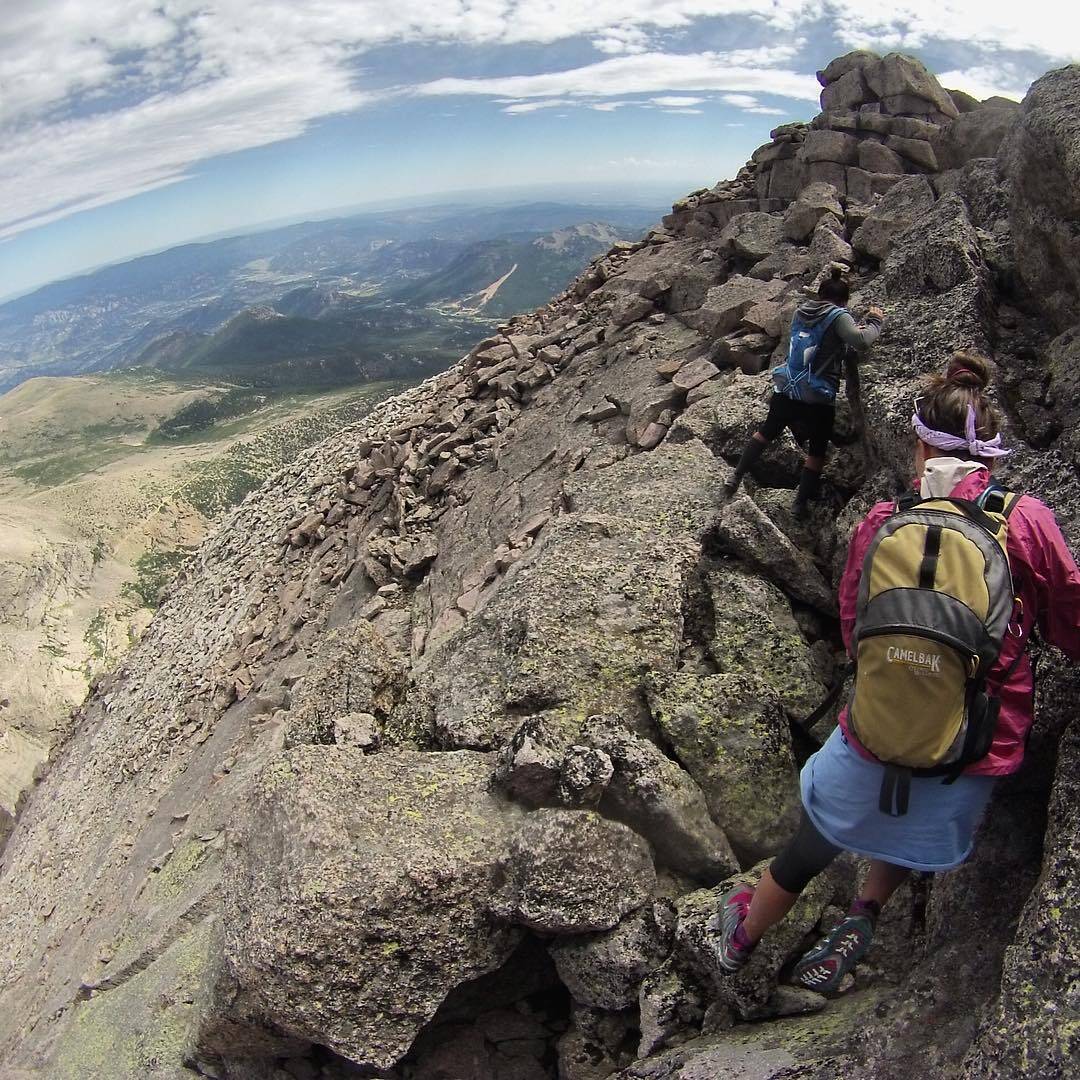 Hiking with a Partner on Mount Meeker