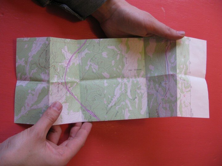 hiking trail map gift idea