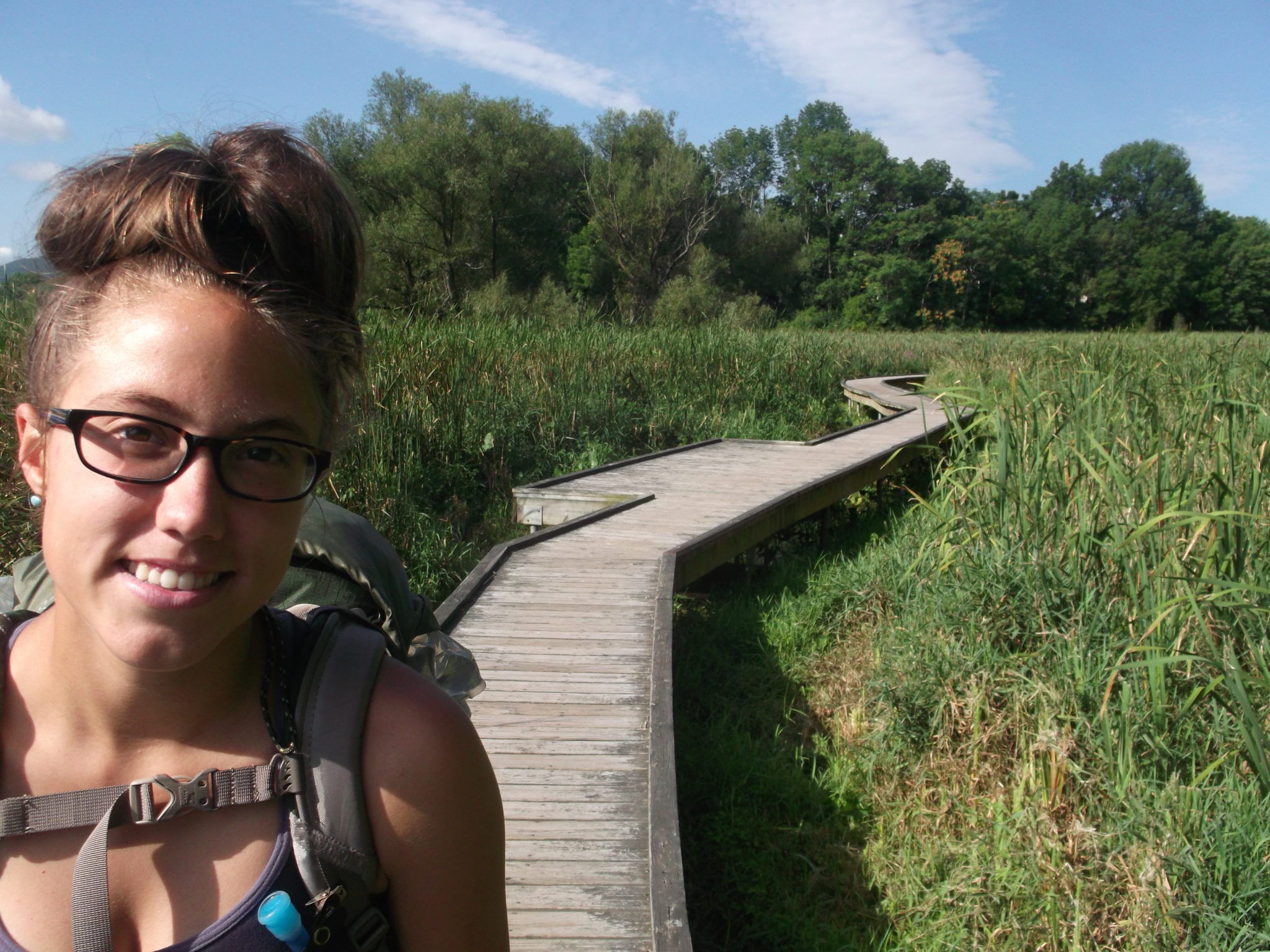 skin exposed to the sun