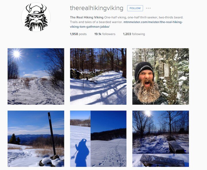 therealhikingviking on instagram