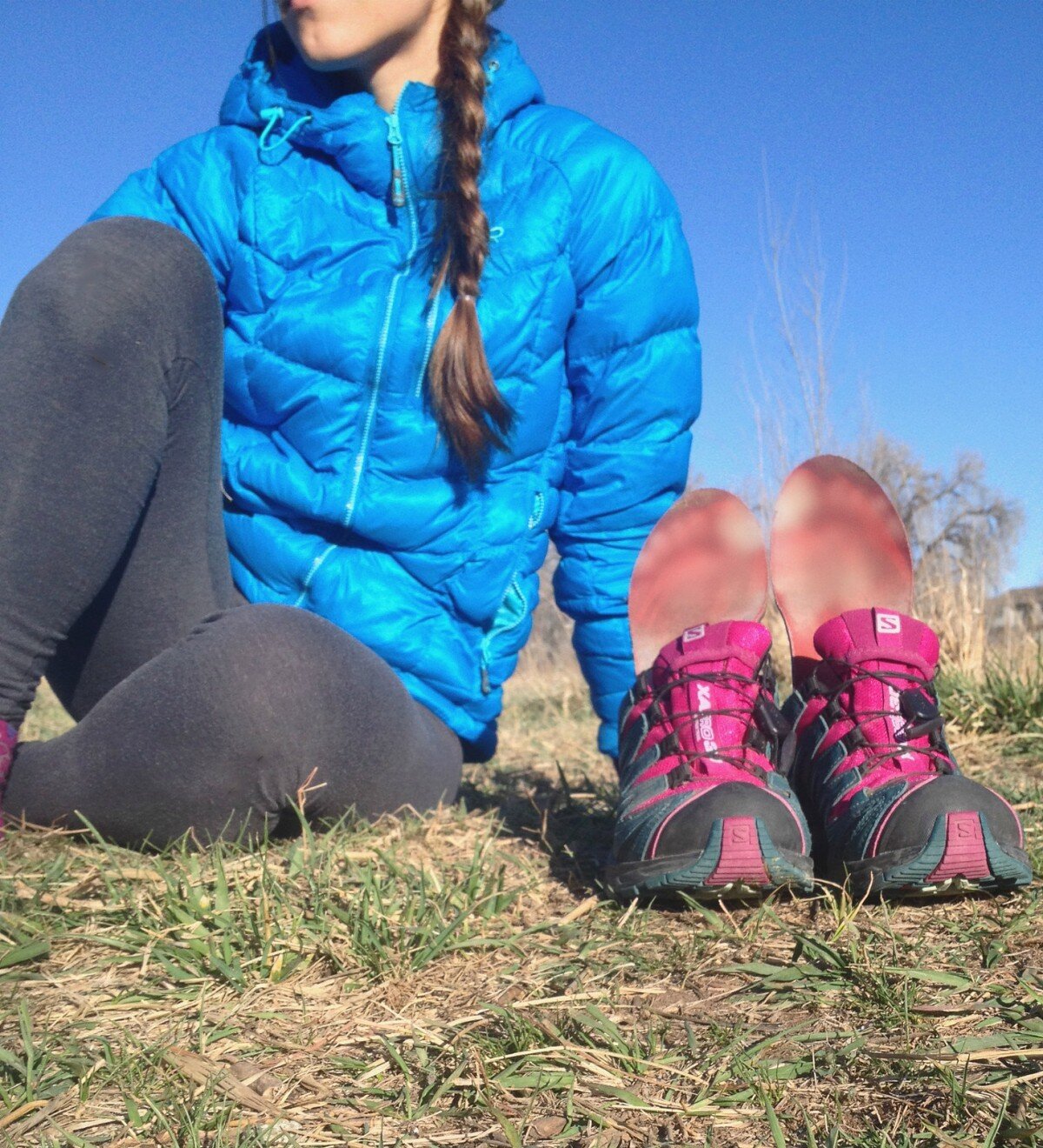 madi with running shoe insoles