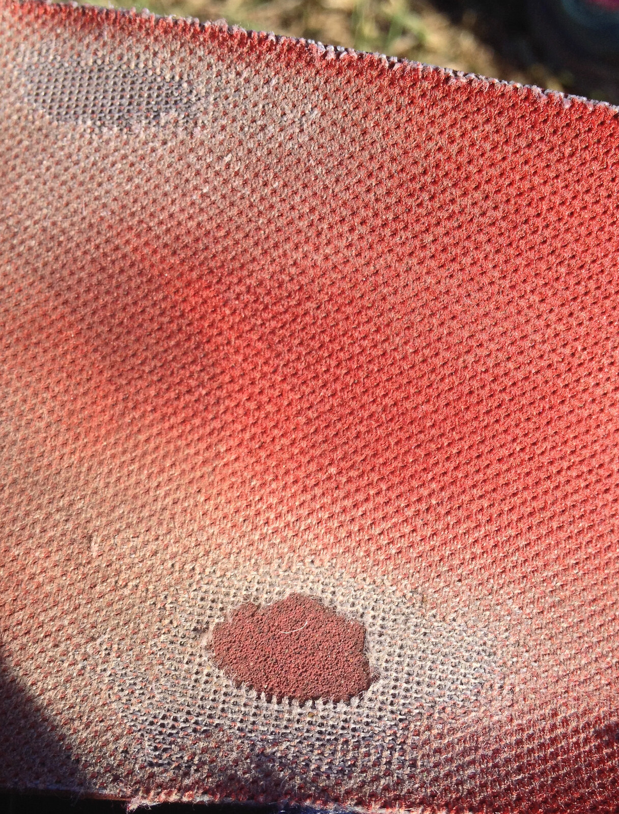 old insole showing wear