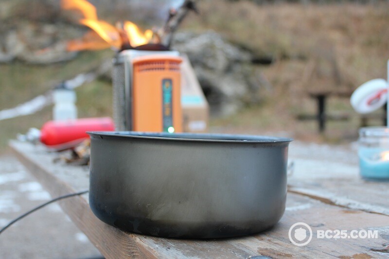 boiled water pot with stove in the background