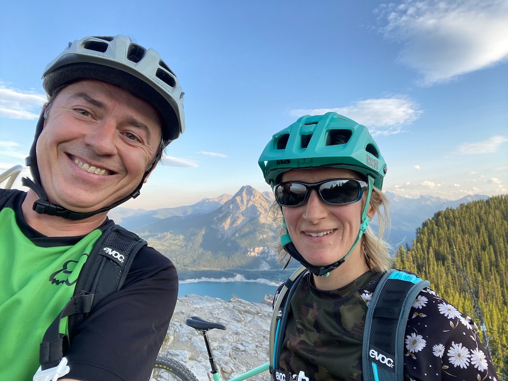 alicja and mike mountain biking