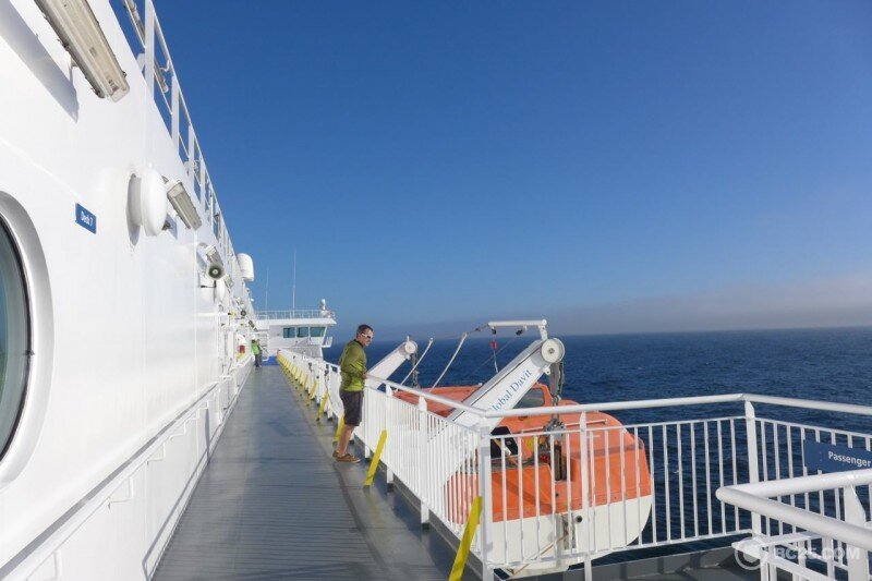 The rolling swell over the Hecate Strait made for a little bit of seasickness. This quickly went away once we crossed the strait.