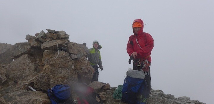 Now that is some bad weather! Standing on the summit of The President at 10,296 feet (3138 m).