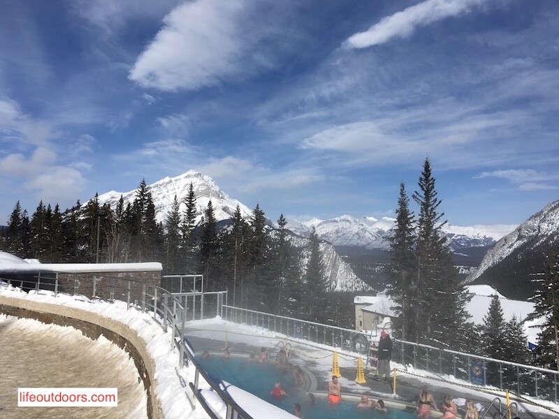 The Banff Upper hot springs are the perfect place to be in winter.