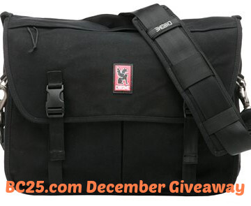 Enter to win 1 of 2 Chrome Laptop Bags