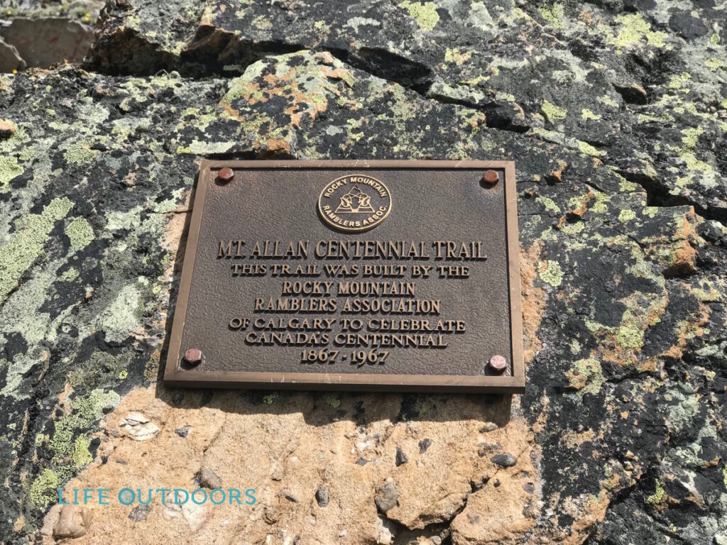 commemorative plaque mount allan centennial trail life outdoors
