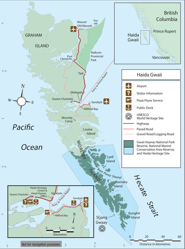 haida gwaii parks canada map
