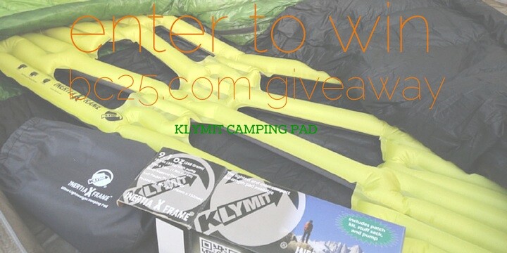 Enter to Win KLYMIT Camping Pad