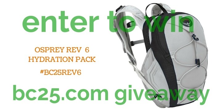 Enter to win one of two Osprey Rev 6 hydration packs