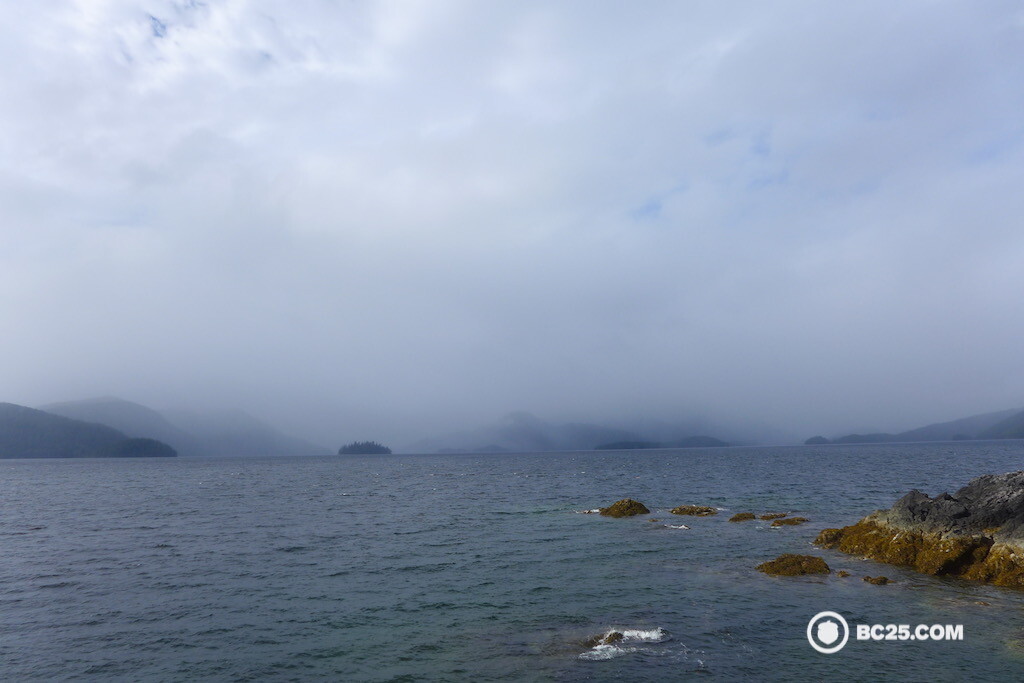 Rainy and windy on the Bischoff Islands in Gwaii Haanas. 