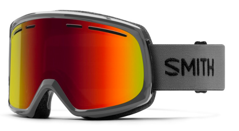 Smith Range snow goggles at $59.99 in Charcoal red Sol-X.