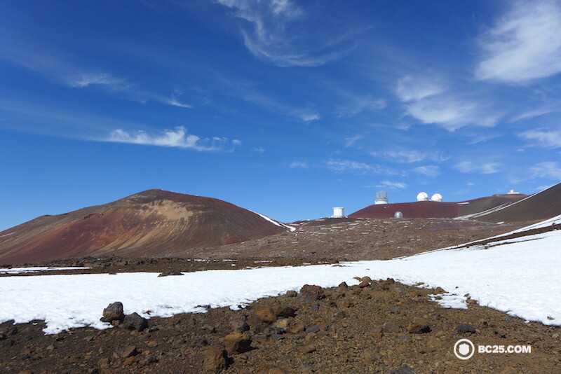 The summit observatory is located at almost 14,000 feet on Mauna Kea.