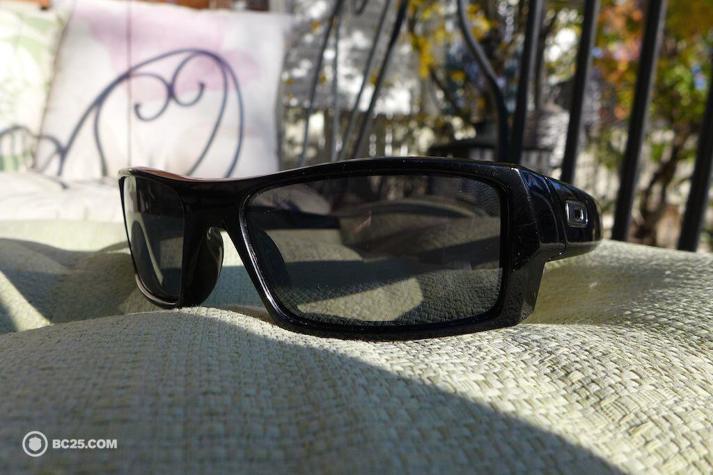 The lenses for the Oakley Gascan sunglasses in Polarized Black Chrome Mirrorshield
