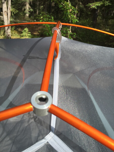 The main tent pole is one piece.