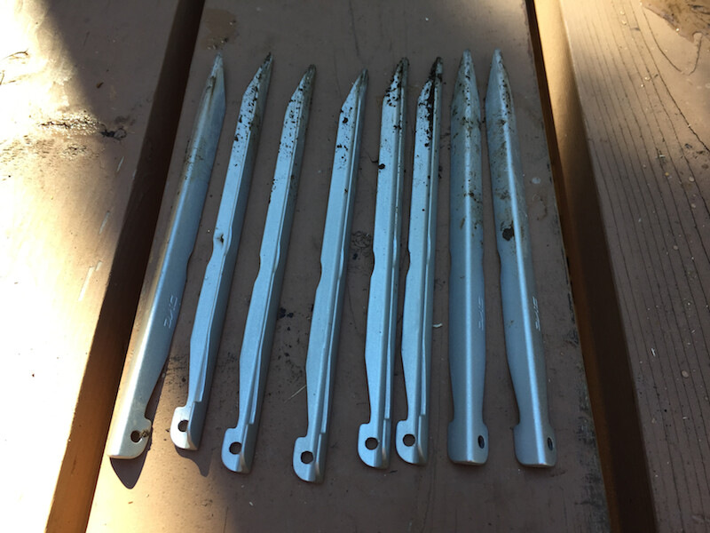 ultra light aluminum tent stakes