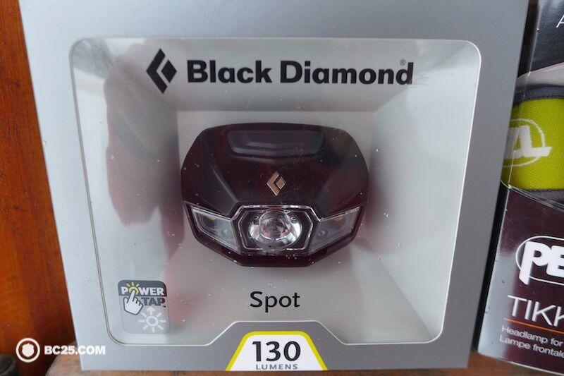 the black diamond spot headlamp in box