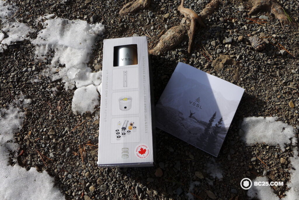 The VSSL Supplies utility light and survival kit in box