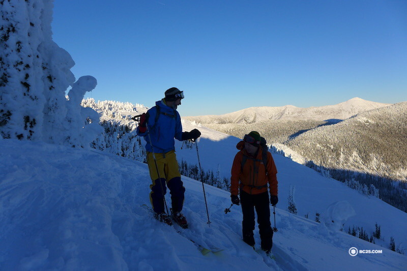 A warm January winter day in the Kootenays near Whitewate resort and Nelson BC.