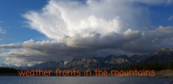 Weather fronts in the mountains